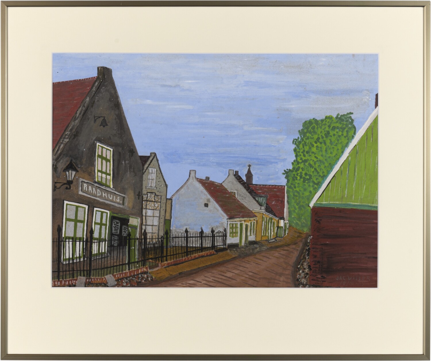 Dorpstraat met oude Raadhuis