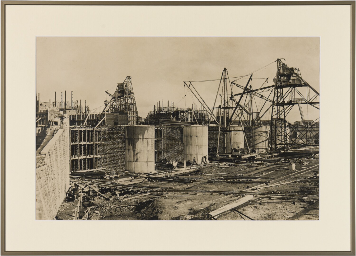 Bouw sluizen complex aan de afsluitdijk