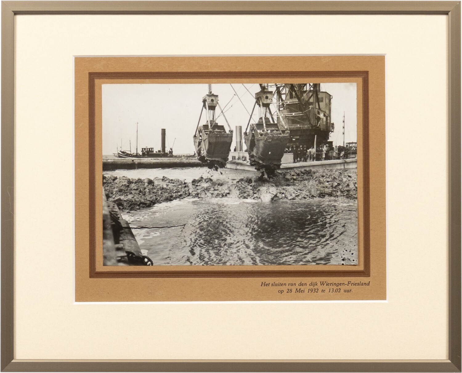 Het sluiten van den dijk Wieringen-Friesland